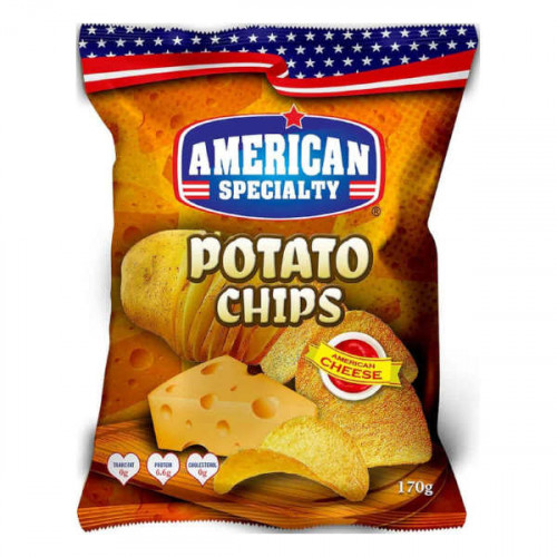 American Specialty Potato Chips American Cheese 170gm 