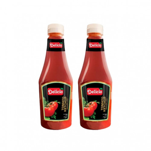 Delicio Tomato Ketchup Plastic 2 X 500 Gm