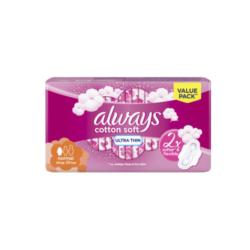 ALWAYS ULTRA THIN NORMAL WINGS 20PADS VALUE PACK