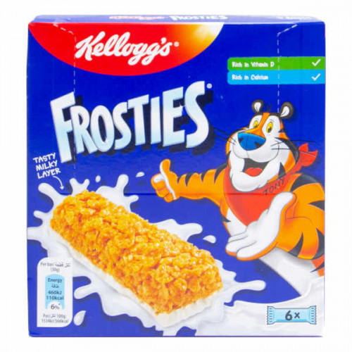 Kelloggs Frosties Cereal & Milk Bars 6 x 25gm 