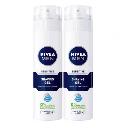 Nivea Men Shaving Gel Sensitive 2 x 200ml 