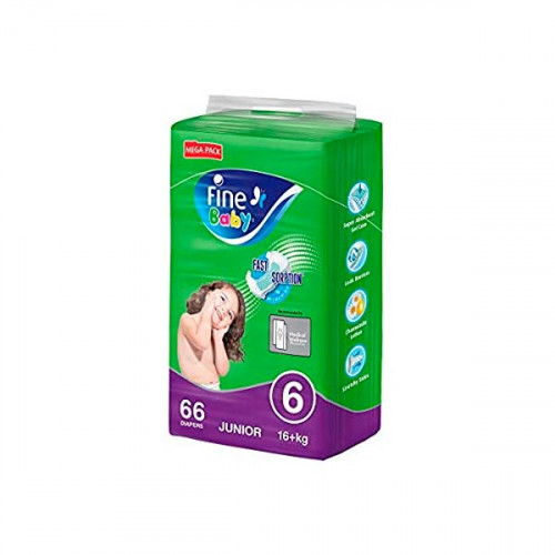Fine Baby Diapers-Mega Pack-Junior 16+Kg 66S No 6
 