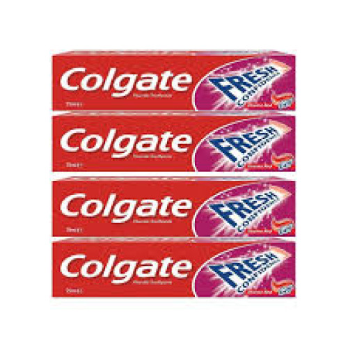 COLGATE TOOTH PASTE FRESH CONFIDNCE RED 4X75ML