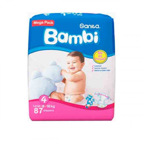 SANITA BAMBI DIAPER LARGE MEGA 80