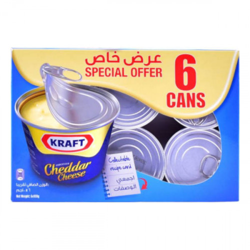 Kraft Processed Cheddar Cheese 6 x 100gm 