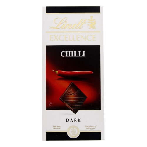 Lindt Excellence Dark Chocolate Chili 100gm 