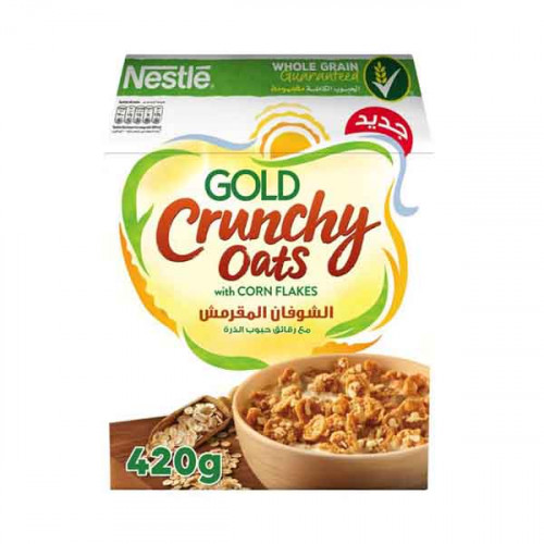 Nestle Gold Crunchy Oats With Corn Flakes 420gm 