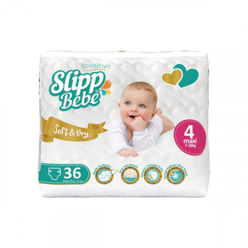 Slipp Bebe Baby Diapers Maxi 7-18Kg 36-s 