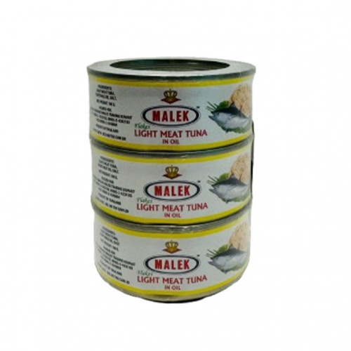 Malek Light Meat Tuna Flks In Oil 160 Gm X 3