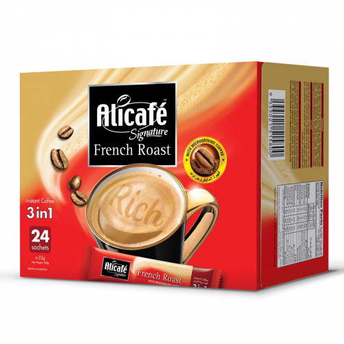 Alicafe Signature French Roast 3 In 1 Coffee 24 x 22gm 
